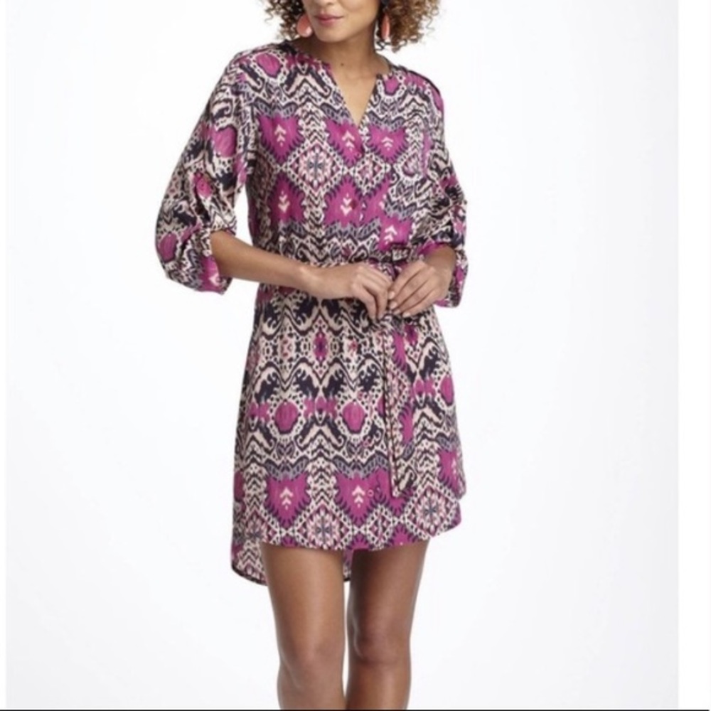 Maeve Frequencies Ikat Shirtdress by Anthropologie